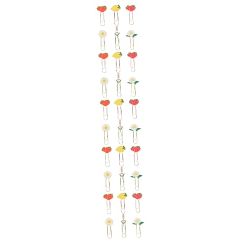 Angoily 5 Sätze Fruchtförmige Büroklammern Teiliges Kreative Und Niedliche Papierclips Aus Einzigartige Bürobedarf Für Dokumente Und Notizen Praktisch Und Langlebig Schule Und 6 Stück * 5 von Angoily