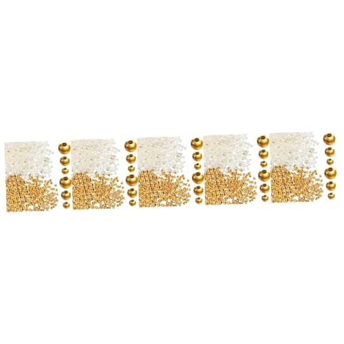 Angoily 5 Sätze Goldperlen Und Mischperlen Für Schmuckherstellung Diy Bastelbedarf Für Armbänder Und Haargummis Vielseitige Schmuckperlen Für Projekte 900 Stück * 5 Angoily 5 Sätze Goldperlen Und Mischperlen Für Schmuckherstellung Diy Bastelbedarf Für Armbänder Und Haargummis Vielseitige Schmuckperlen Für Projekte 900 Stück * 5 von Angoily