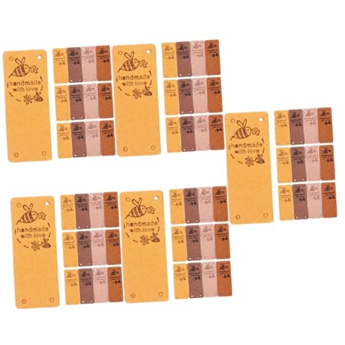Angoily 5 Sätze Handmade Etiketten Farbige Stoffetiketten Zum Annähen Für Kleidung Taschen Und Handwerksprojekte Hautfarbe 40 Stück * 5 von Angoily