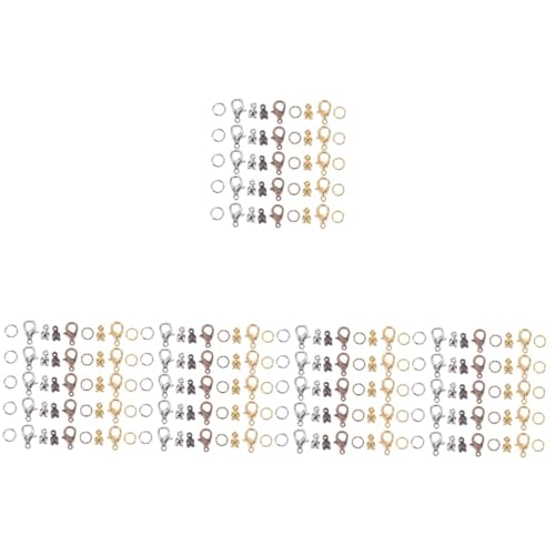 Angoily 5 Sätze Kettenverschlüsse Lobster Clasps Offene Biegeringe für Armbänder und Antik für Bastelprojekte Angoily 5 Sätze Kettenverschlüsse Lobster Clasps Offene Biegeringe für Armbänder und Antik für Bastelprojekte von Angoily