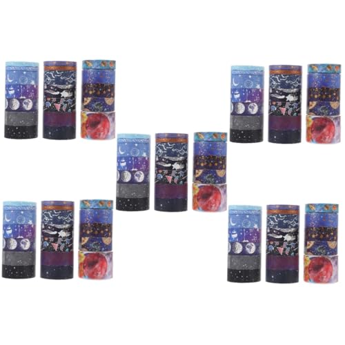 Angoily 5 Sätze Klebeband Set Bastelband Scrapbooking Vintage Washi Tape Bastelband Mehrzweck Washi Tape Selbstklebende DIY Klebebänder Klebeband Zum Verpacken Von 19 Rollen * 5 Angoily 5 Sätze Klebeband Set Bastelband Scrapbooking Vintage Washi Tape Bastelband Mehrzweck Washi Tape Selbstklebende DIY Klebebänder Klebeband Zum Verpacken Von 19 Rollen * 5 von Angoily