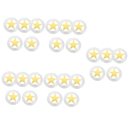 Angoily 5 Sätze Legierungsschnalle Knöpfe Annähen Sternknöpfe Selber Nähen Knöpfe Kunsthandwerk Schaltflächen Für Sammelalbum Klein Tasten Pentagramm-taste Cartoon-metallknöpfe 5 Stück * 5 von Angoily