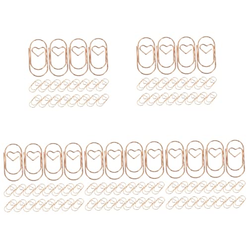 Angoily 5 Sätze Lesezeichen Aus Metall Süße Bürovorräte Bürobedarf Vielseitig Die Büroklammer-memo Mini -papierclips Dekorative Büroklammern Miniclip Roségold 20 Stück * 5 von Angoily