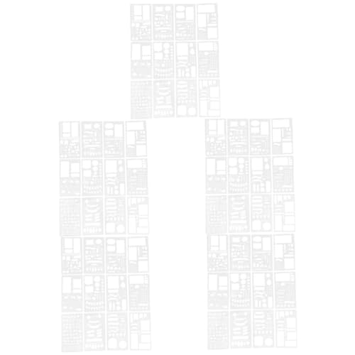 Angoily 5 Sätze Malvorlage Sprühmalereischablonen Vorlagen Geometrische Schablonen Zeitschrift Malschablone Journal -schablone Vorlage Schablone Plastikschablonen Das Haustier 12 Stück * 5 von Angoily