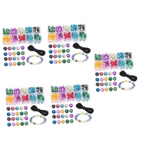 Angoily 5 Sätze Runde Schmuckperlen Mit Elastischer Schnur Für Diy Armbänder Und Praktische Bastelzubehör Für Schmuckherstellung Kristallperlen 200 Stück * 5 Angoily 5 Sätze Runde Schmuckperlen Mit Elastischer Schnur Für Diy Armbänder Und Praktische Bastelzubehör Für Schmuckherstellung Kristallperlen 200 Stück * 5 von Angoily