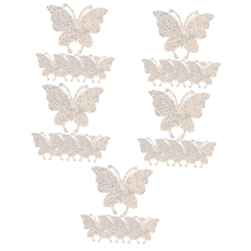 Angoily 5 Sätze Schmetterlingsaufkleber Schmetterlings-strass-aufkleber Selbstklebender Edelsteinaufkleber Selbstklebender Strass-sticker Strasssteine 5 Stück * 5 von Angoily