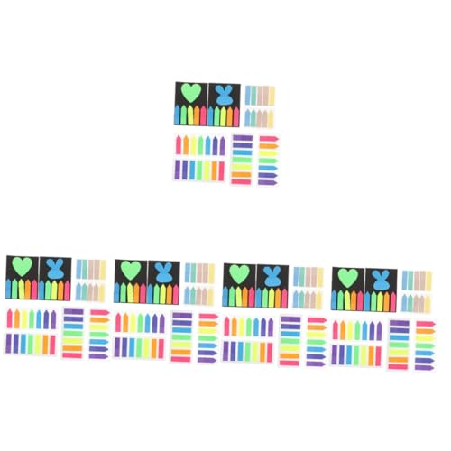 Angoily 5 Sätze Selbstklebende Memo Sticker Wasserdichte Index Tabs für Studenten Praktische Haftnotizen zur Organisation von Notizen und Erinnerungen von Angoily
