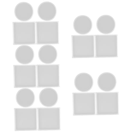 Angoily 5 Sätze Teiliges Silikonuntersetzer Gießform Wiederverwendbare Harzformen Für Diy Runde Und Quadratische Untersetzer Silikonmoulds Für Bastelarbeiten Und 4 Stücke * 5 Angoily 5 Sätze Teiliges Silikonuntersetzer Gießform Wiederverwendbare Harzformen Für Diy Runde Und Quadratische Untersetzer Silikonmoulds Für Bastelarbeiten Und 4 Stücke * 5 von Angoily