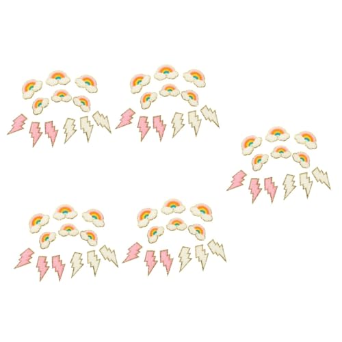 Angoily 5 Sätze Teiliges Stickapplikationen Patches Zum Aufnähen Für Kleidung Blitzdesigns Für Diy Projekte Und Kindergeburtstagsfeiern 12 Stück * 5 von Angoily