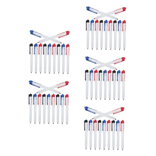 Angoily 5 Sätze Whiteboard -marker Dünn Textmarker Markierungen Planke Stifte Zeichnen Weißes Brett Schwarze, Trocken Abwischbare Marker Bußgeld Trockenradiermarker Plastik 12 Stück * 5 von Angoily