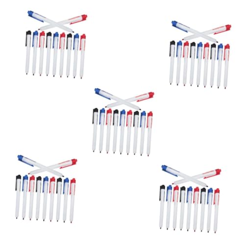 Angoily 5 Sätze Whiteboard -marker Klassenzimmer Trockener Löschstift Trockener Tafelwischer Planke Wischen Trockenlöschmarker Für Die Schule Löschbar Textmarker Dünn Plastik 12 Stück * 5 von Angoily