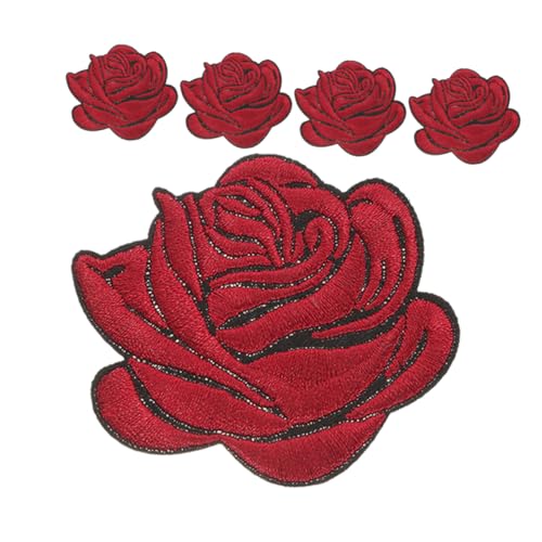 Angoily 5 Stück Blumenstickstätte Stickereiflicken für Jeans Applikation mit Blumenstickerei gestickte Patches zum Aufbügeln Patches nähen Kleiderflicken Polyester rot Angoily 5 Stück Blumenstickstätte Stickereiflicken für Jeans Applikation mit Blumenstickerei gestickte Patches zum Aufbügeln Patches nähen Kleiderflicken Polyester rot von Angoily