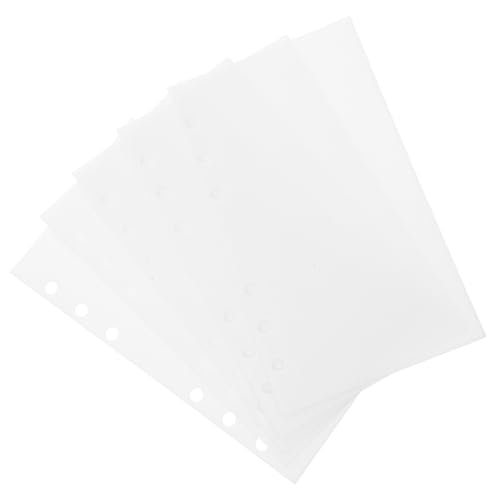 Angoily 5 Stück Budget Binder Einlegehüllen Teiliges Transparente PP Taschen für Haushaltsbuch Vielseitige Geldumschläge und Dokumentenaufbewahrung Kompatibel mit Ringbuch Ordnern von Angoily