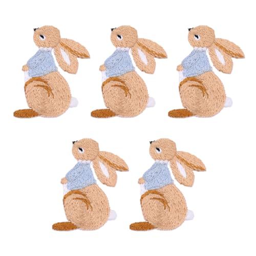 Angoily 5 Stück Dekorationsmaterialien für Kleidung repair kit stickrahmen Kleidungspatches Kleidung Reparatur Patch Zubehör süße Patches klein Bügelflicken DIY-Patches Stickerei Colorful von Angoily