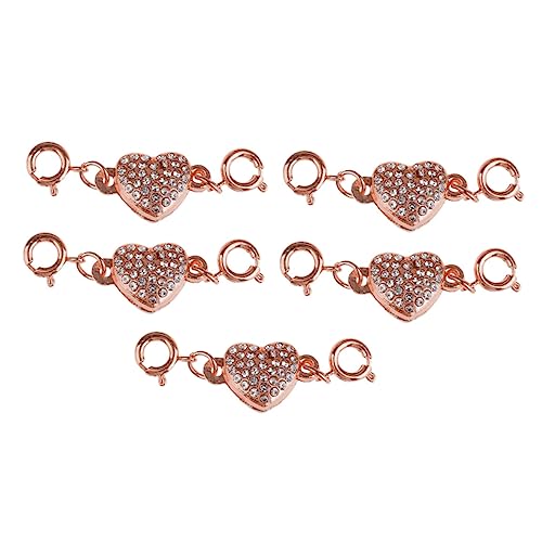 Angoily 5 Stück Diy Herzförmiger Magnetverschluss Set Schmuckverschluss für Armbänder Stilvolle Schmuckaccessoires in Roségold Diy Projekte Angoily 5 Stück Diy Herzförmiger Magnetverschluss Set Schmuckverschluss für Armbänder Stilvolle Schmuckaccessoires in Roségold Diy Projekte von Angoily