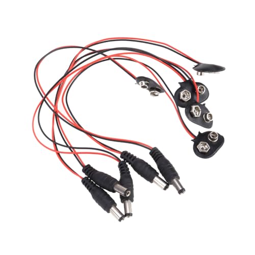 Angoily 5 Stück Form Batterieclip Kompatibel mit Dc stecker Langlebiger Anschluss für LED streifen Multimeter und Alarmgeräte von Angoily