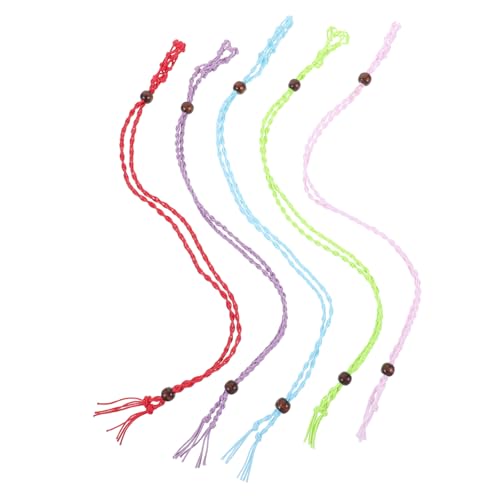 Angoily 5 Stück Gewebte Netztasche mit Anhänger Kabel Schlüssel schmuck herstellen schmuck selbstmachen Schmuck basteln Verstellbare Halskette Steinkäfig-Anhänger Seil für Halskette Holz Angoily 5 Stück Gewebte Netztasche mit Anhänger Kabel Schlüssel schmuck herstellen schmuck selbstmachen Schmuck basteln Verstellbare Halskette Steinkäfig-Anhänger Seil für Halskette Holz von Angoily