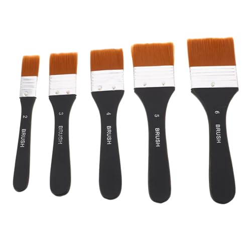 Angoily 5 Stück Holzgriff Pinsel für Acryl und Ölmalerei für Wasserfarbe und Grundierung Professionelle Malwerkzeuge für Künstler Angoily 5 Stück Holzgriff Pinsel für Acryl und Ölmalerei für Wasserfarbe und Grundierung Professionelle Malwerkzeuge für Künstler von Angoily