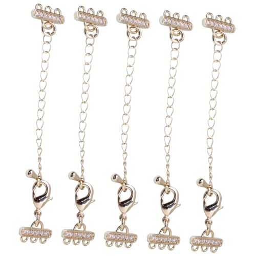 Angoily 5 Stück Kettenverlängerung Teiliges für DIY Schmuck Verstellbare Armband und Halskettenverlängerungen Klassisches Design für Persönliche Stilgestaltung und Kreative Angoily 5 Stück Kettenverlängerung Teiliges für DIY Schmuck Verstellbare Armband und Halskettenverlängerungen Klassisches Design für Persönliche Stilgestaltung und Kreative von Angoily