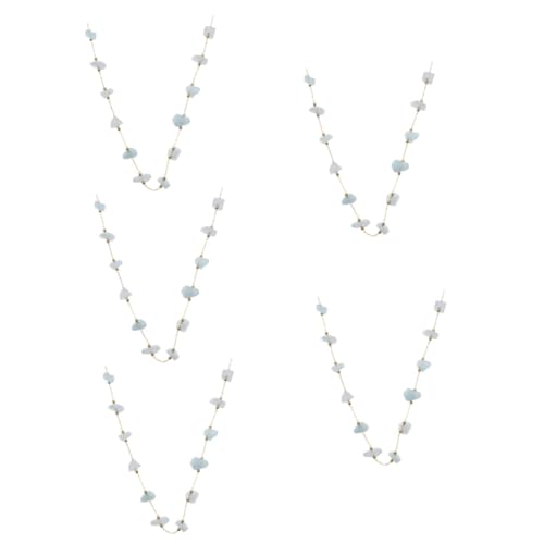 Angoily 5 Stück Kristallsteinperlen Strang für Diy Schmuckherstellung Natürliche Edelsteinperlen Blau für Armbänder und Dekoration für Kreative Bastelprojekte von Angoily