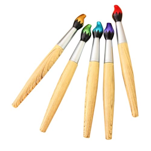 Angoily 5 Stück Kugelschreiber aus Holz Farbe süße Stifte ästhetisch Stifte für die Schule geformte Stifte bequemer Schreibstift Schreibversorgung Schreibzubehör Metall von Angoily