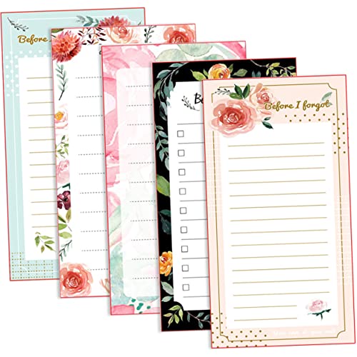 Angoily 5 Stück Magnetische Notizblöcke Einkaufslisten Notizblätter für Kühlschrank Abziehbare Memo Pads mit Floralen Mustern für Büro Schule und Zuhause Farbenfrohe Kühlschrankdekoration Angoily 5 Stück Magnetische Notizblöcke Einkaufslisten Notizblätter für Kühlschrank Abziehbare Memo Pads mit Floralen Mustern für Büro Schule und Zuhause Farbenfrohe Kühlschrankdekoration von Angoily