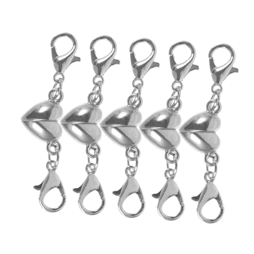 Angoily 5 Stück Magnetschnallenschmuck Verschlüsse für Schmuck Magnetische Halskette Verschluss Magnetverschluss-Anschlüsse magnetische Halskettenverschlüsse Kupferlegierung Silber Angoily 5 Stück Magnetschnallenschmuck Verschlüsse für Schmuck Magnetische Halskette Verschluss Magnetverschluss-Anschlüsse magnetische Halskettenverschlüsse Kupferlegierung Silber von Angoily