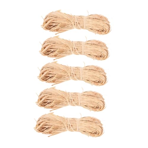 Angoily 5 Stück Natürliche Raffia-papierschnur Umweltfreundliches Bastband für Blumensträuße DIY Dekoration Robustes Reißfestes Material Vielseitig für Handwerk und Verpackung Naturfarben Angoily 5 Stück Natürliche Raffia-papierschnur Umweltfreundliches Bastband für Blumensträuße DIY Dekoration Robustes Reißfestes Material Vielseitig für Handwerk und Verpackung Naturfarben von Angoily