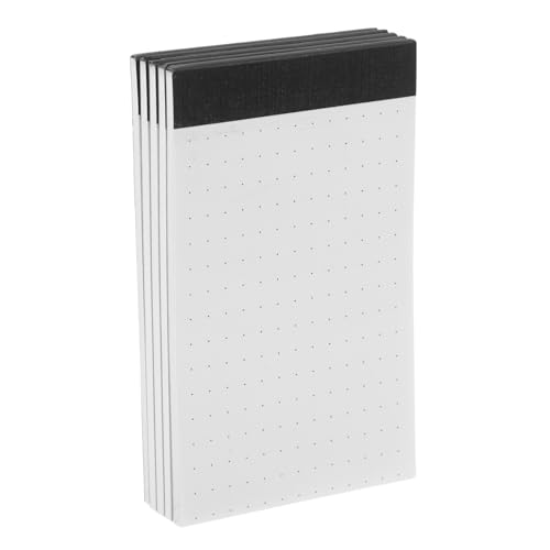 Angoily 5 Stück Notizbuch Einkaufslisten-Notizblock Gitterpapierblock Punktpapier Notizkartenordner Mini-Notizblock gepunktete notizbücher gepunktetes Papier Punktraster Memo -Pad Weiß von Angoily