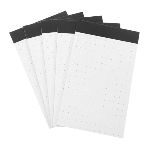 Angoily 5 Stück Notizbuch Notizkartenordner Mini-notizblöcke Lieferungen Kommentieren Raster Karteikarten Gepunktetes Tagebuch Raster-notizblöcke Memo -pad Mini-notizblock Weiß Papier von Angoily
