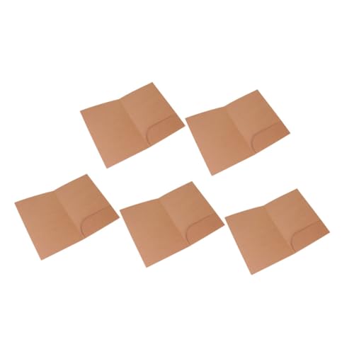 Angoily 5 Stück Ordner für Prüfungsunterlagen aktenmappe aktenordner Büroausstattung büromaterial Konferenzordner Organisatoren Datei klein Papiere Ordner Dokumentordner Kraftpapier Brown von Angoily