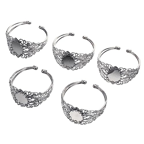 Angoily 5 Stück Ovaler Lünette Armband Rohlinge für Diy Schmuckherstellung Leere Manschettenarmbänder zur Individuellen Gestaltung von Armbändern Angoily 5 Stück Ovaler Lünette Armband Rohlinge für Diy Schmuckherstellung Leere Manschettenarmbänder zur Individuellen Gestaltung von Armbändern von Angoily