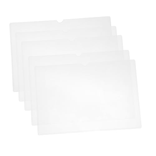 Angoily 5 Stück PVC Dokumentenschutzhüllen für Dokumente Transparente Stabile Aktenhüllen für Büro und Zuhause für Zertifikate und Wichtige Unterlagen von Angoily