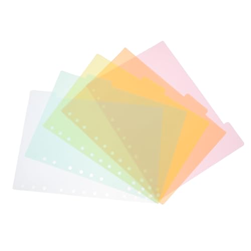 Angoily 5 Stück Plastikpartitionsplatine Indexteiler Binder Notizblock-Indexteiler Trennblätter für Rezeptordner Loseblatt-Notizbuchteiler Ordner-Teiler Ordnerlineal Karteikartenteiler Angoily 5 Stück Plastikpartitionsplatine Indexteiler Binder Notizblock-Indexteiler Trennblätter für Rezeptordner Loseblatt-Notizbuchteiler Ordner-Teiler Ordnerlineal Karteikartenteiler von Angoily