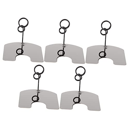 Angoily 5 Stück Preisschild-clip Ort Etiketten Klebrig Büfett Hochzeit Zeichen Essen Inhaber Namenskarten Für Die Tischdekoration Party Cocktailstäbchen Für Mini Black Rostfreier Stahl von Angoily