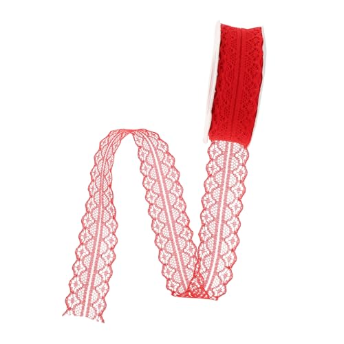 Angoily 5 Stück Retro Spitze Geschenkpaketband Spitzenbesatz Dekorationsrand Wickelband Vintage Spitzenband Stoff Spitzenbesatz Band Für Ornamente Spitzenband Zum Basteln Rotes von Angoily