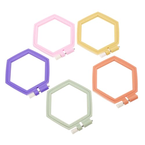 Angoily 5 Stück Sechseckige Stickrahmen für Diy Handwerk Robuste Stickrahmen für Kreuzstich und Dekoration für Schmuck Home Decor und Einzigartige Bastelprojekte Angoily 5 Stück Sechseckige Stickrahmen für Diy Handwerk Robuste Stickrahmen für Kreuzstich und Dekoration für Schmuck Home Decor und Einzigartige Bastelprojekte von Angoily