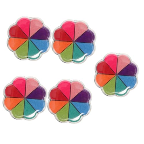 Angoily 5 Stück Silikonsiegelstempel Stempelkissen Sammelalbum Junk-Journal-Zubehör Scrapbooking Ink Pads Inkpad für Stempel Briefmarkenkissen Prägekissen Bastelkissen Tinte von Angoily