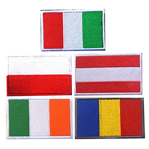 Angoily 5 Stück Sportabzeichen Gestickte Aufnäher Flaggenpatch Stoffaufnäher Mit Nationalflaggenstickerei Länderabzeichen Nähen Flecken Stolz Dekorationen Flagge Gestickt Angoily 5 Stück Sportabzeichen Gestickte Aufnäher Flaggenpatch Stoffaufnäher Mit Nationalflaggenstickerei Länderabzeichen Nähen Flecken Stolz Dekorationen Flagge Gestickt von Angoily