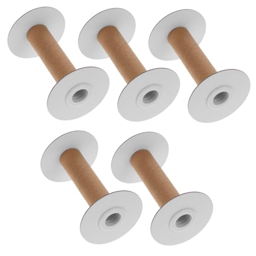 Angoily 5 Stück Spulenlager weben Garnrollen für das Handwerk Stickspulen nähspulen für zu hause Garnspulen Garnspulen Nähwickelwerkzeug Heimwickelspulen Nähspulen für DIY Papier Weiß von Angoily