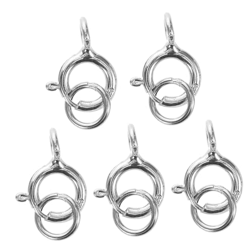 Angoily 5 Stück Sterling Silber Federring Verschlüsse Robuste Schmuckverschlüsse für Halsketten und Armbänder Eleganter Schmuckverbinder für DIY Perlenarmbänder und Ketten Vielseitig Angoily 5 Stück Sterling Silber Federring Verschlüsse Robuste Schmuckverschlüsse für Halsketten und Armbänder Eleganter Schmuckverbinder für DIY Perlenarmbänder und Ketten Vielseitig von Angoily