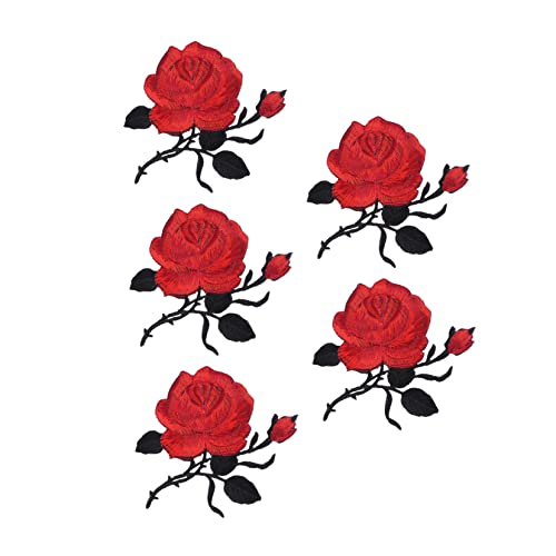 Angoily 5 Stück Stickhilfsmaterialien Blumenflicken Aufnäher Hochzeitsflicken Für Kleidung Reparaturflicken Für Kleidung Rosenflicken Ausbesserungsflicken Roter Stickfaden Angoily 5 Stück Stickhilfsmaterialien Blumenflicken Aufnäher Hochzeitsflicken Für Kleidung Reparaturflicken Für Kleidung Rosenflicken Ausbesserungsflicken Roter Stickfaden von Angoily