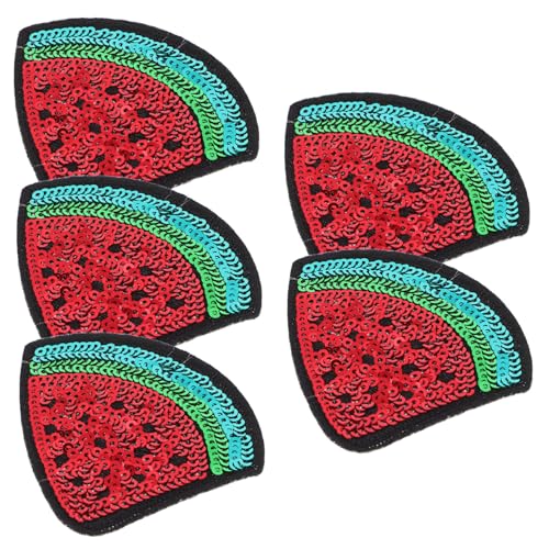 Angoily 5 Stück Sticklabel Obst Patch Melone Karikatur Flecken lustig bestickt Rucksäcke Bügelflicken Schuhe Applikation süßes Applikationsabzeichen Jacken-T-Shirt-Aufnäher Twill-Stoff rot Angoily 5 Stück Sticklabel Obst Patch Melone Karikatur Flecken lustig bestickt Rucksäcke Bügelflicken Schuhe Applikation süßes Applikationsabzeichen Jacken-T-Shirt-Aufnäher Twill-Stoff rot von Angoily