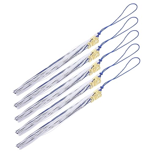 Angoily 5 Stück Teiliges Abschlusskappen Quasten Dekorative Tassel Charms für Graduierungsfeiern Handgefertigte Doktorhut Quasten mit Jahreszahl Leicht und Langlebig für Unvergessliche von Angoily