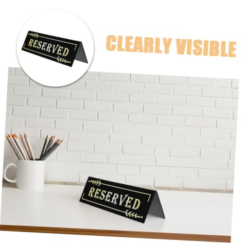 Angoily 5 Stück Teiliges Acryl Tischschild Doppelseitig Förmig Widerstandsfähig gegen Abnutzung Stabile Reservierungsschilder für Partys Restaurants Hochzeiten und Büros von Angoily