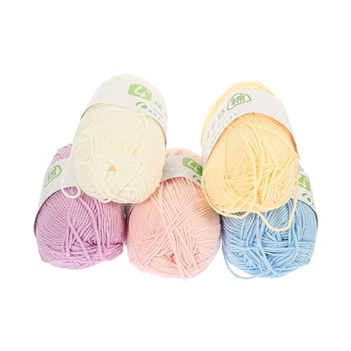 Angoily 5 Stück Teiliges Baumwollgarn Weiches Flexibles Häkelgarn für Diy Projekte Geeignet für Kleidung Kissen Decken und Mehr für Anfänger und Kreative Bastler Angoily 5 Stück Teiliges Baumwollgarn Weiches Flexibles Häkelgarn für Diy Projekte Geeignet für Kleidung Kissen Decken und Mehr für Anfänger und Kreative Bastler von Angoily