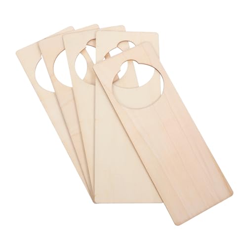 Angoily 5 Stück Teiliges Blanko Holztürknauf aufhänger zum Bemalen DIY Türschild für Hotel Büro Zuhause Vielseitige Türdeko Stilvolle Hängende Holztürschilder von Angoily