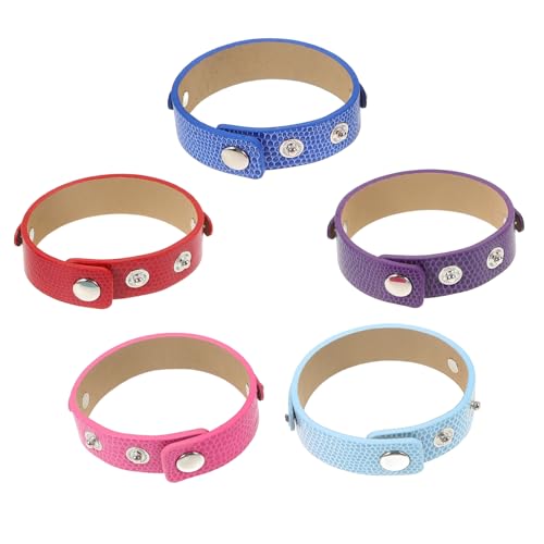 Angoily 5 Stück Teiliges DIY Armband PU mit Verstellbaren Druckknöpfen Anpassbare Handgelenk Bänder und Schmuckgestaltungen Angoily 5 Stück Teiliges DIY Armband PU mit Verstellbaren Druckknöpfen Anpassbare Handgelenk Bänder und Schmuckgestaltungen von Angoily