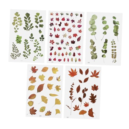 Angoily 5 Stück Teiliges DIY Epoxidharz Füllmaterial für Schmuck Vielseitige Blumen Aufkleber für Bastelprojekte Scrapbooking und Kreative Dekorationen von Angoily