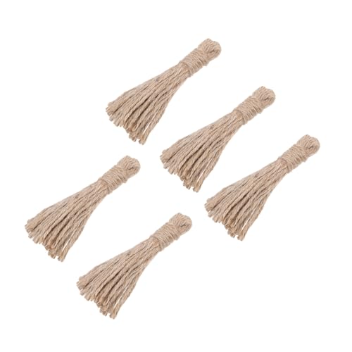 Angoily 5 Stück Teiliges DIY Tassel Anhänger Holzperlen Kordel Quasten Zubehör für Schmuckherstellung Handgemachte Bastelmaterialien Geschenkidee von Angoily